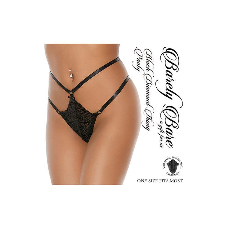 Barely Bare Black Diamond Thong Panty