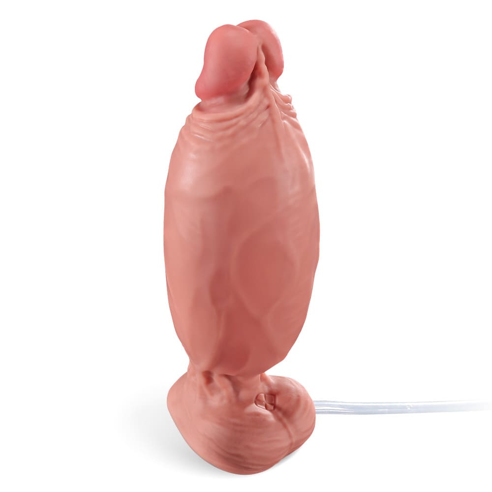 nflatable Realistic Dildo – 7.1-Inch Platinum Silicone Toy