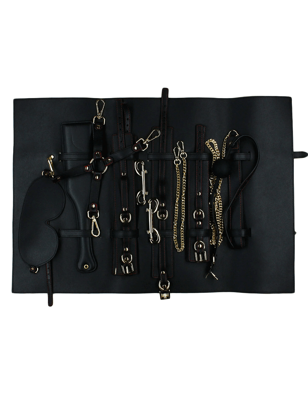 Edonista Beatrix Black & Gold 13pc Bondage Set - Xoxomoving