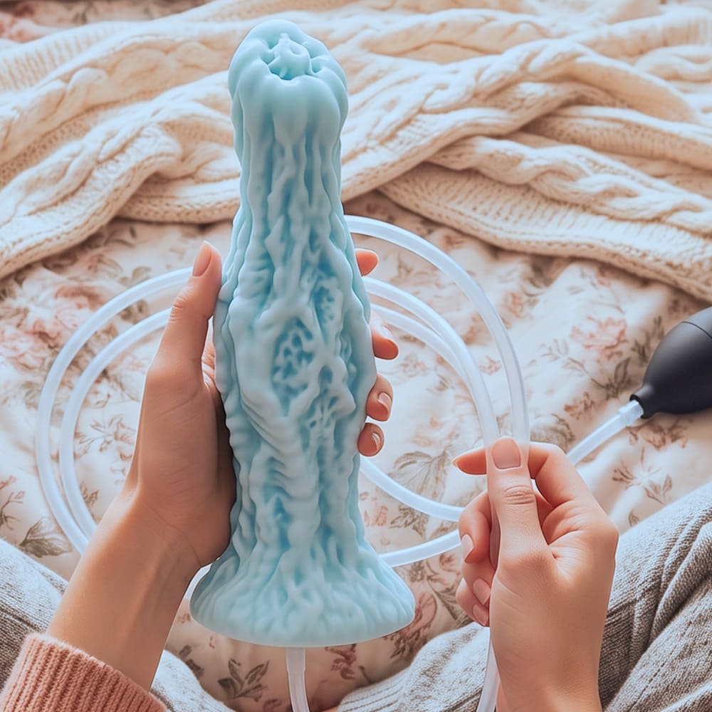 Blue Sea Dragon - Fantasy Squirting Dildo - Silicone Monster Toy