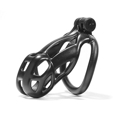 Black Cobra Chastity Cage - Standard