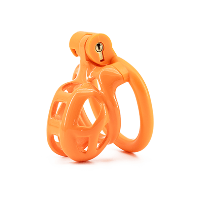 Orange Cobra Chastity Cage - Nub