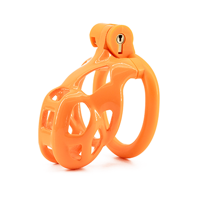 Cage de chasteté Orange Cobra - Petite