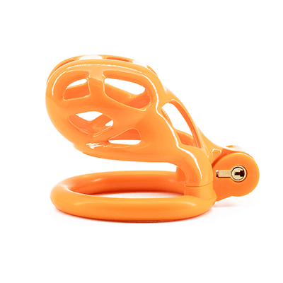 Cage de chasteté Orange Cobra - Petite