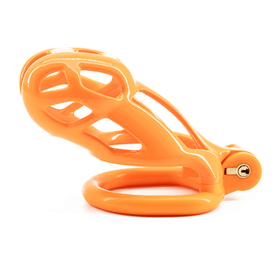 Orange Cobra Chastity Cage - Standard