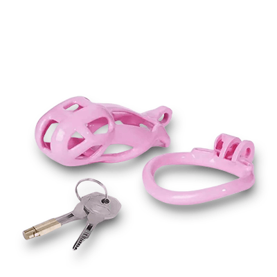 Cage de chasteté Cobra rose - Standard