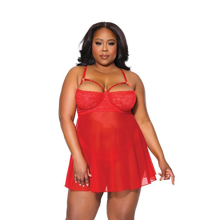 Holiday Babydoll & Thong Set