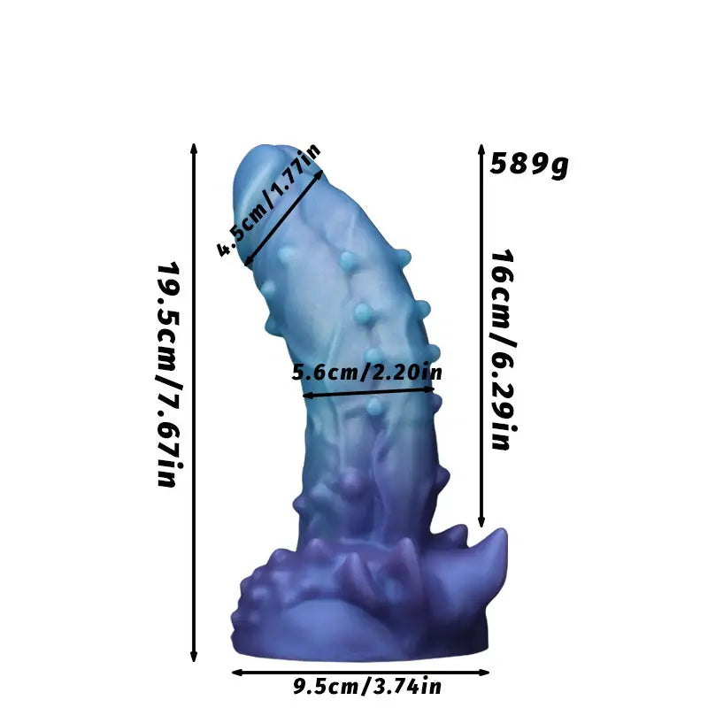 Cosmic Spiked Fantasy Dildo 8 Inches Anesidora