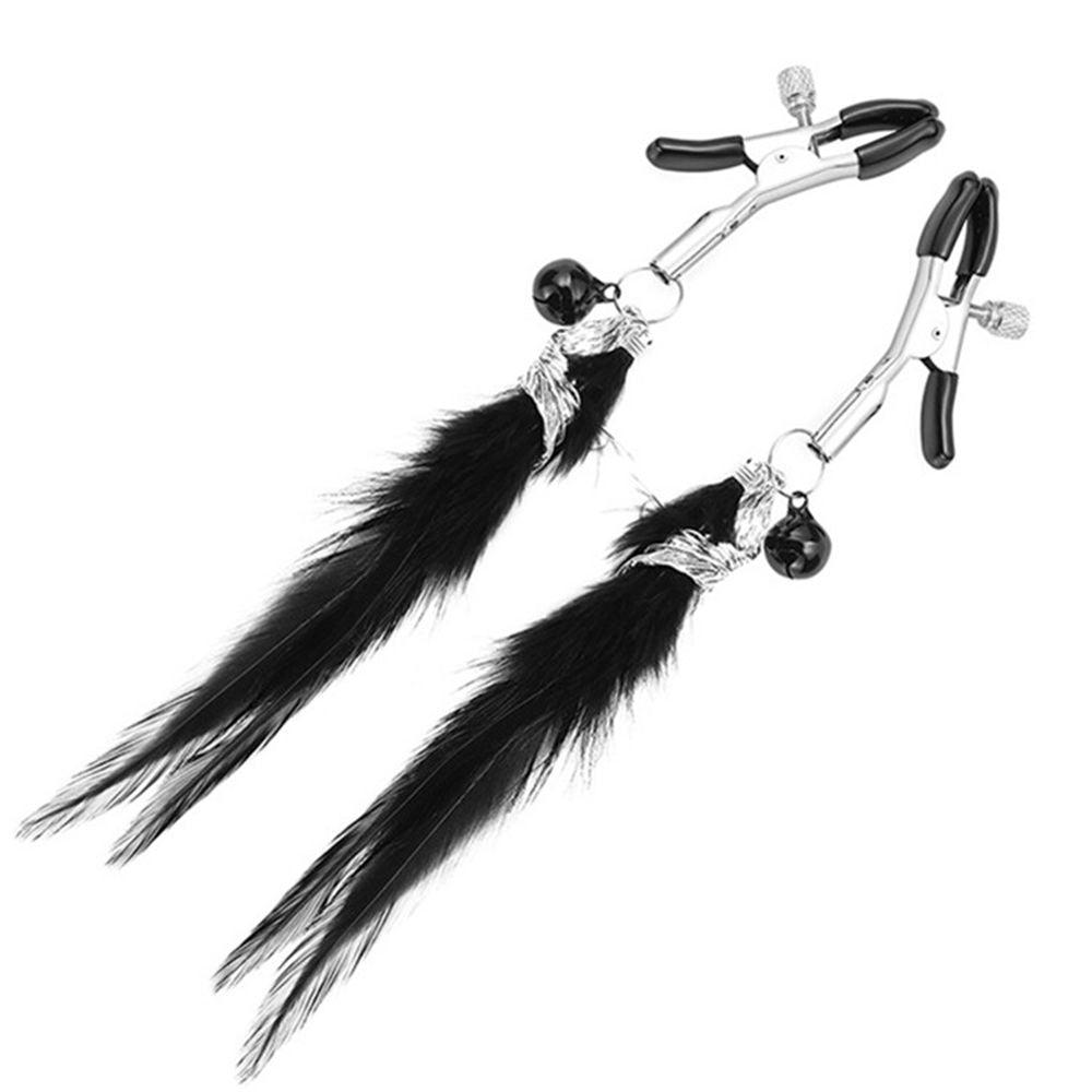 Bohemian Feather and Bell Nipple Clamps - Xoxomoving