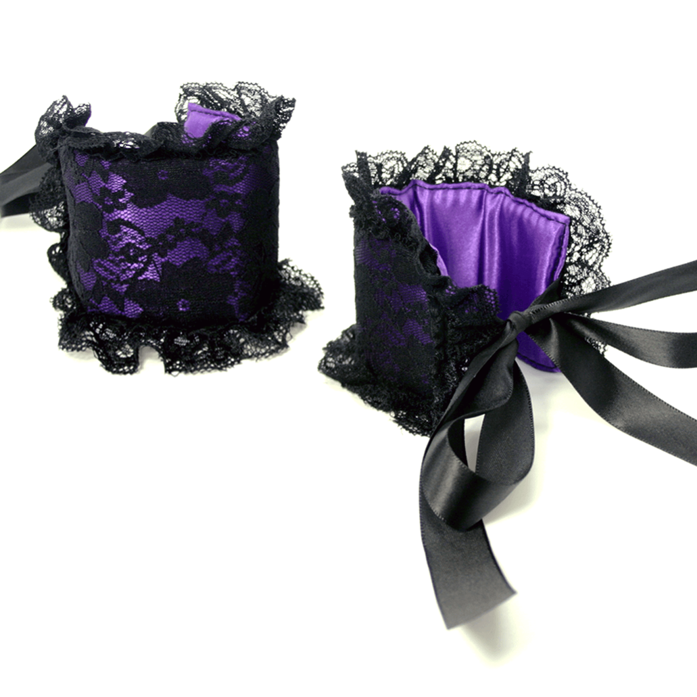 Intimate Bondage Kit For Couples - Silk Lace Blindfold & Cuff Set - Xoxomoving