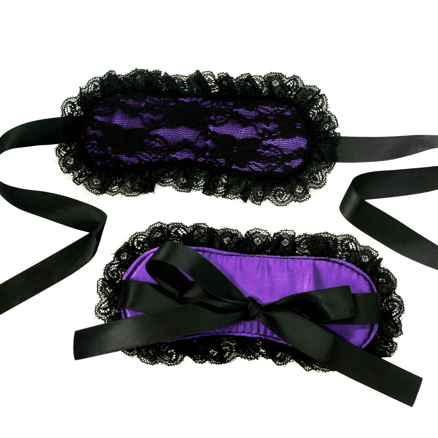 Intimate Bondage Kit For Couples - Silk Lace Blindfold & Cuff Set - Xoxomoving