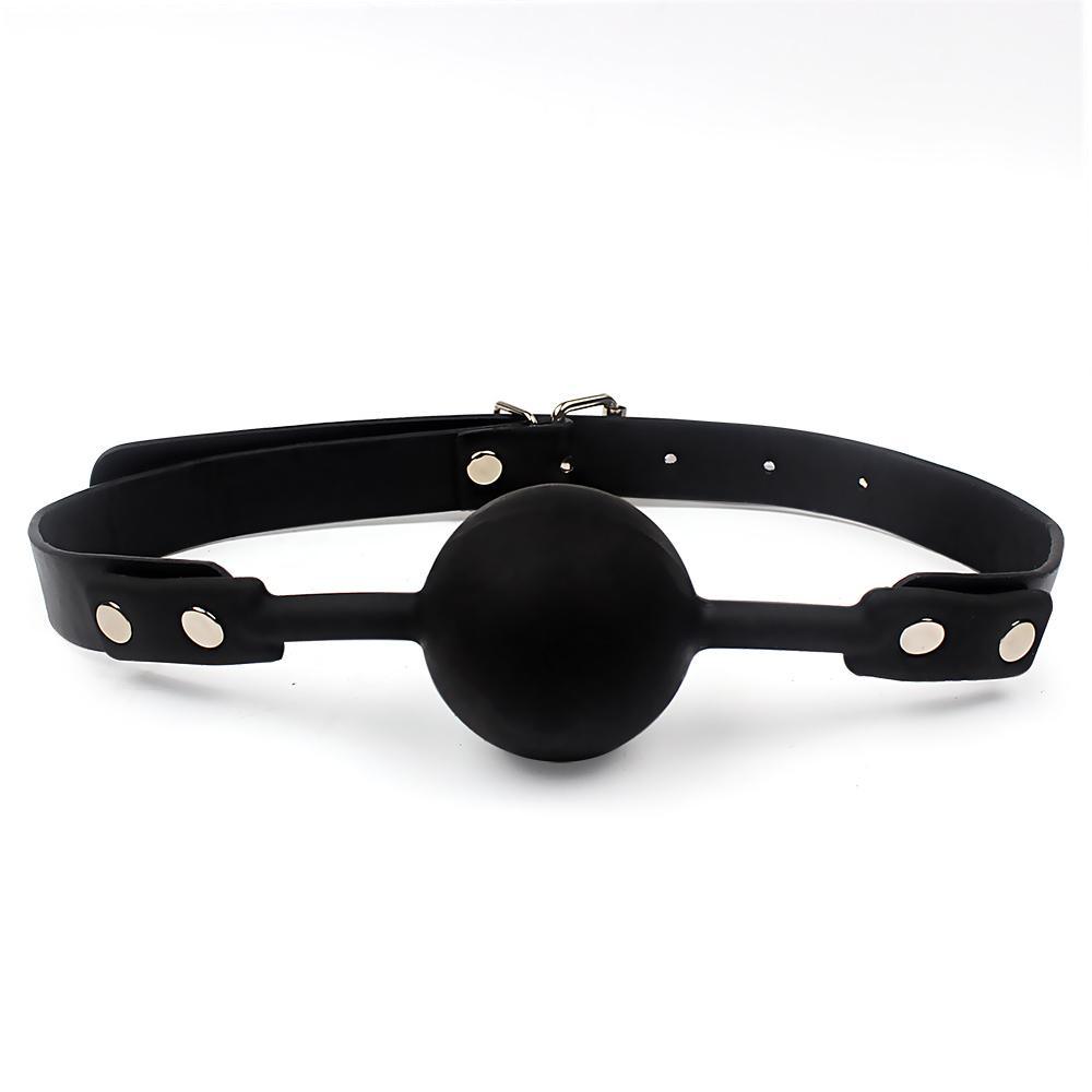 Silicone Ball Gag With Adjustable Leather Straps - Xoxomoving