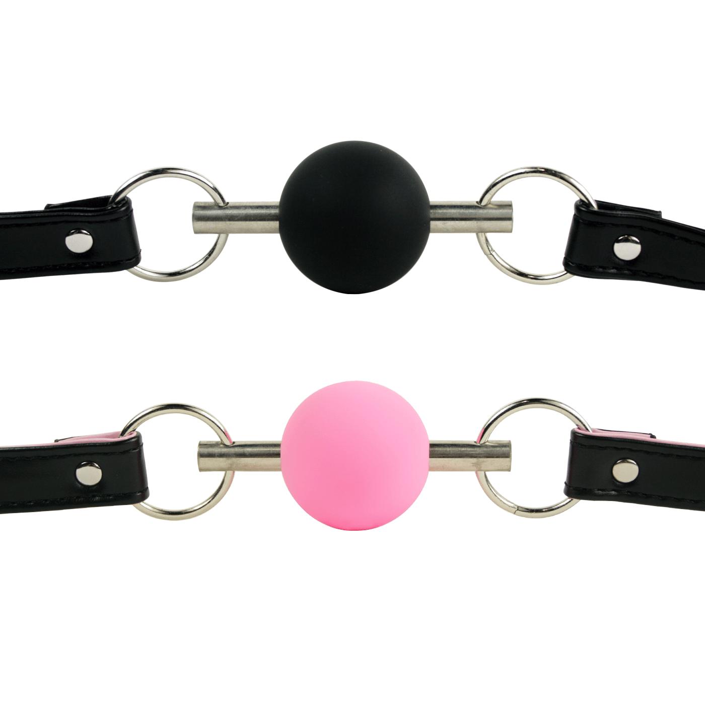 Silicone Ball Gag With Leather Straps - Xoxomoving