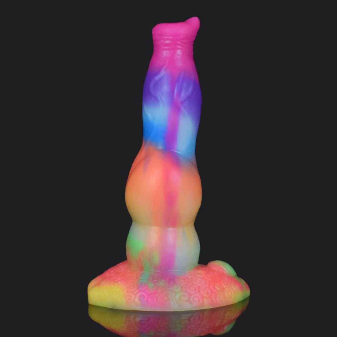 Retriever Dildo Glow in the Dark Premium Silicone Canine Fantasy Toy Xoxomoving