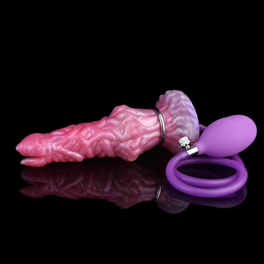 Glow in the Dark Ovipositor Dildo with Pump Alien Fantasy Design Xoxomoving