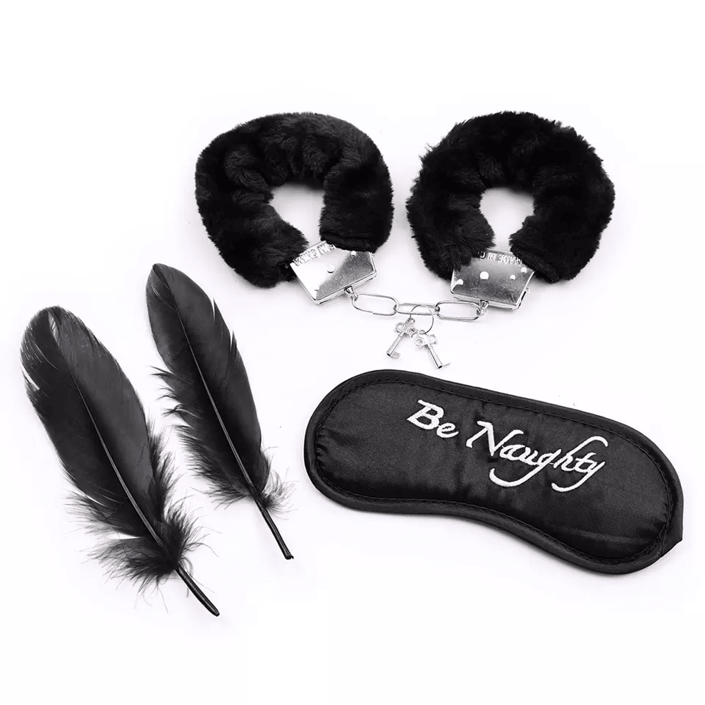 Kit de bondage con plumas y pelusa