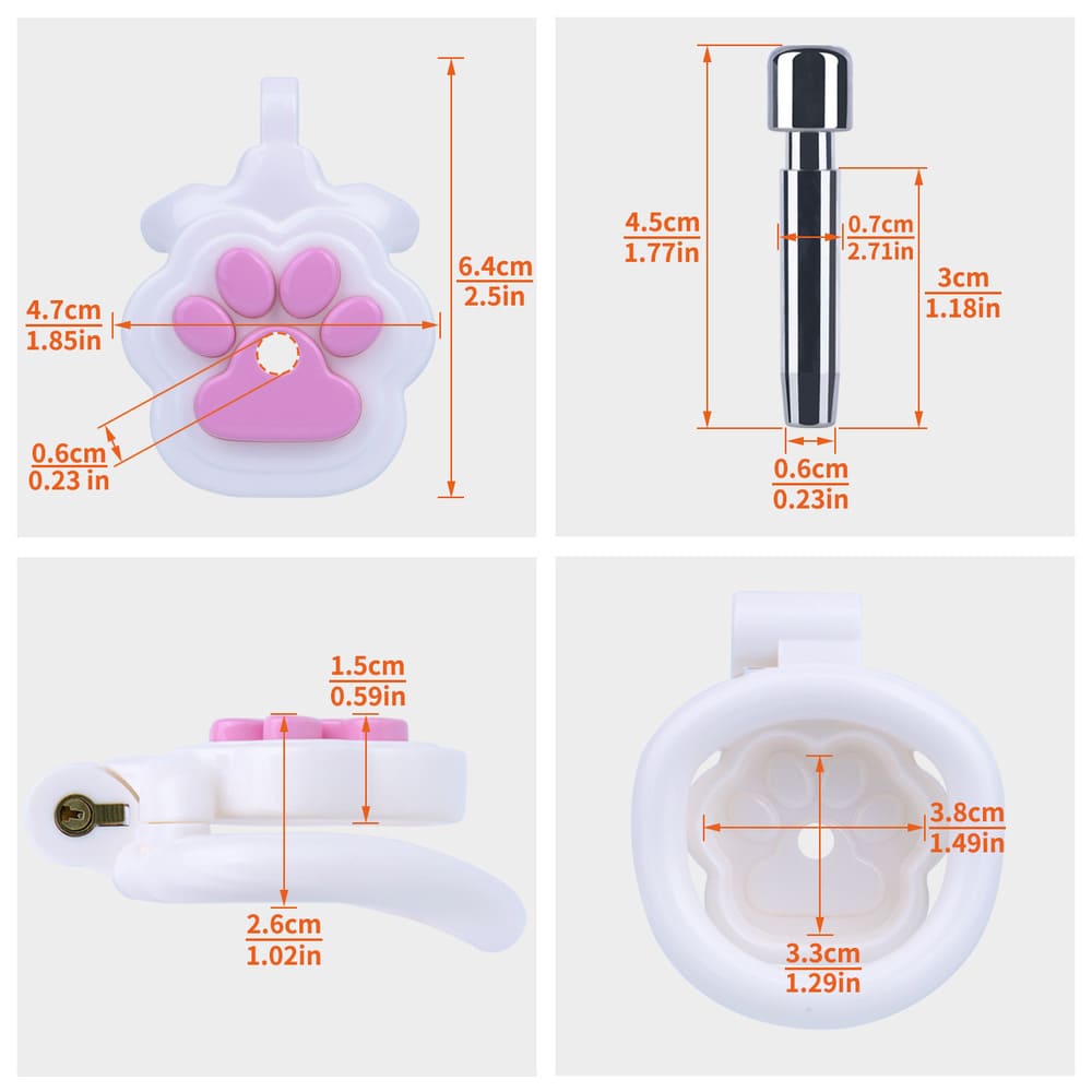 Felis - Cat Paw Resin Male Chastity Cage