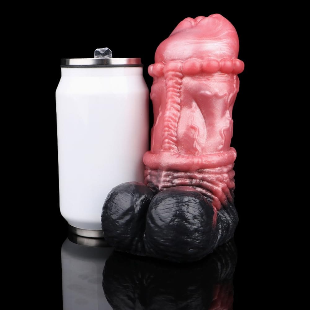 2-in-1 Fantasy Dildo & Stroker – Textured Silicone Dual-Function Toy