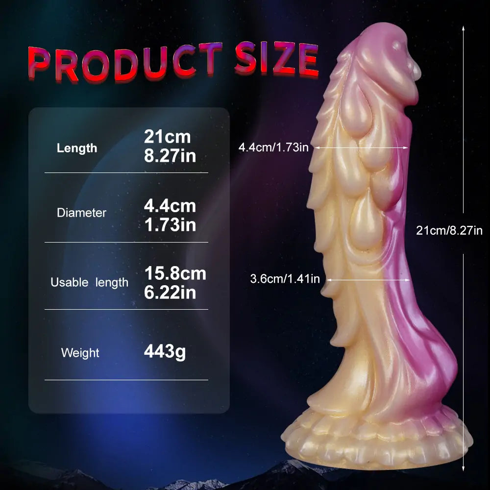 Flamingo Fantasy Spiked Dildo 8 Inches Anesidora