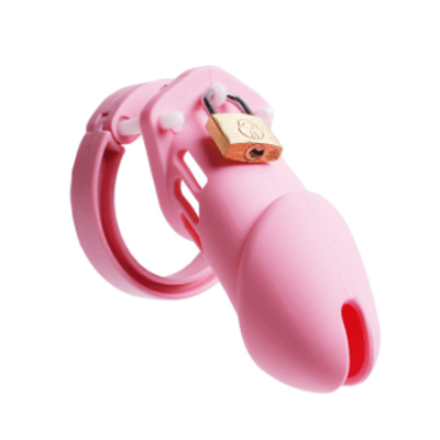 Cage de chasteté en silicone rose