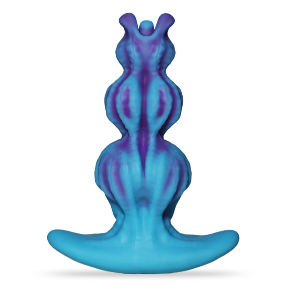 Textured Fantasy Anal Plug – Liquid Silicone T-Bar Plug