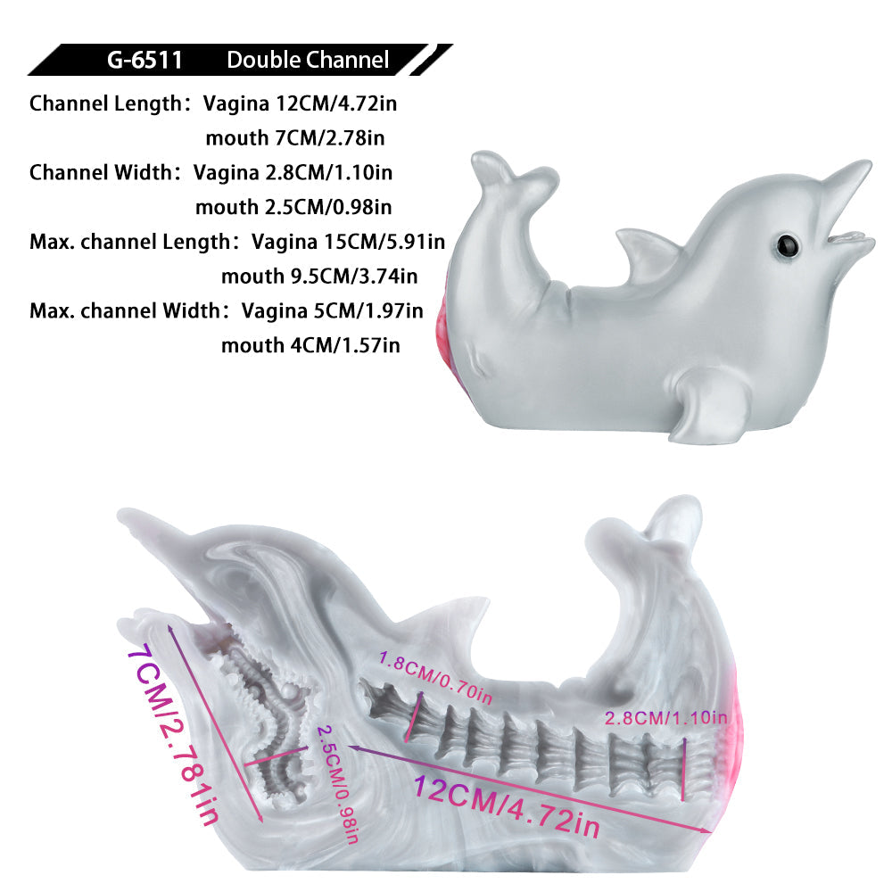 Dolphin Silicone Mini Sex Doll - Realistic Cute Pocket Pussy for Men Masturbation Xoxomoving