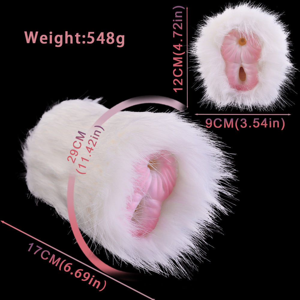 Merino Sheep Pocket Pussy Furry Sex Doll - White Fur Animal Pussies Penis Masturbator Xoxomoving