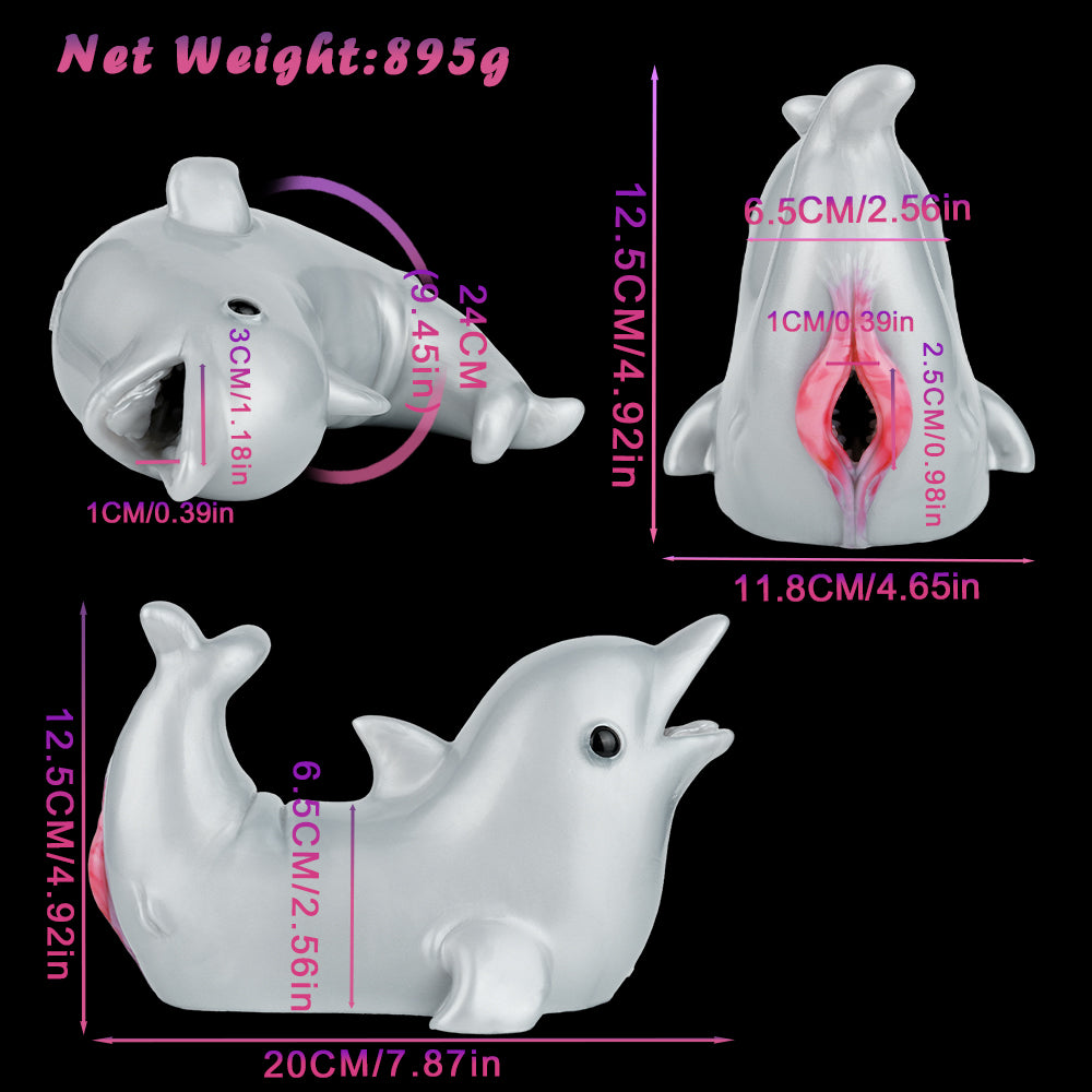 Dolphin Silicone Mini Sex Doll - Realistic Cute Pocket Pussy for Men Masturbation Xoxomoving
