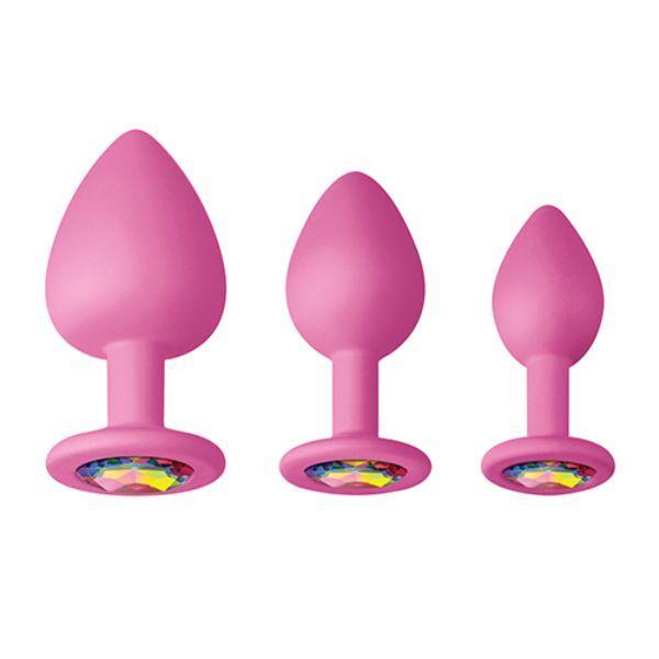 Glams Spades Rainbow Gem Anal Trainer Kit - 2 Colors Available - Xoxomoving