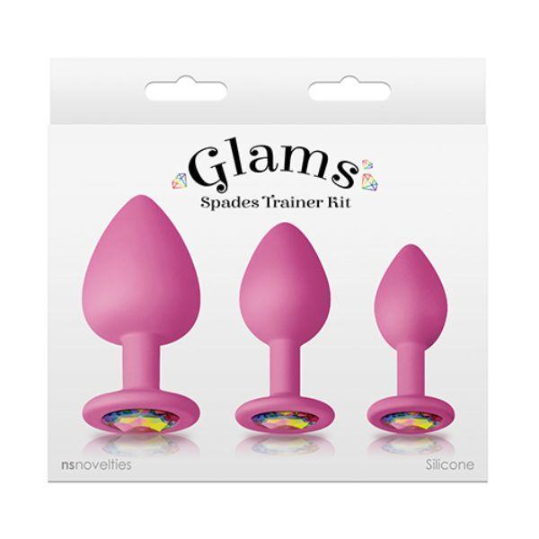 Glams Spades Rainbow Gem Anal Trainer Kit - 2 Colors Available - Xoxomoving