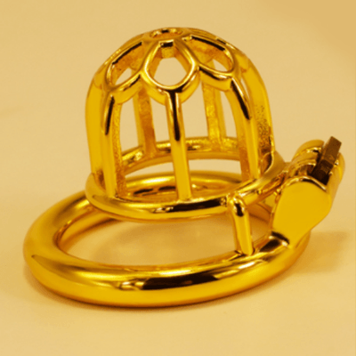 Golden Petal Prison Chastity Cage