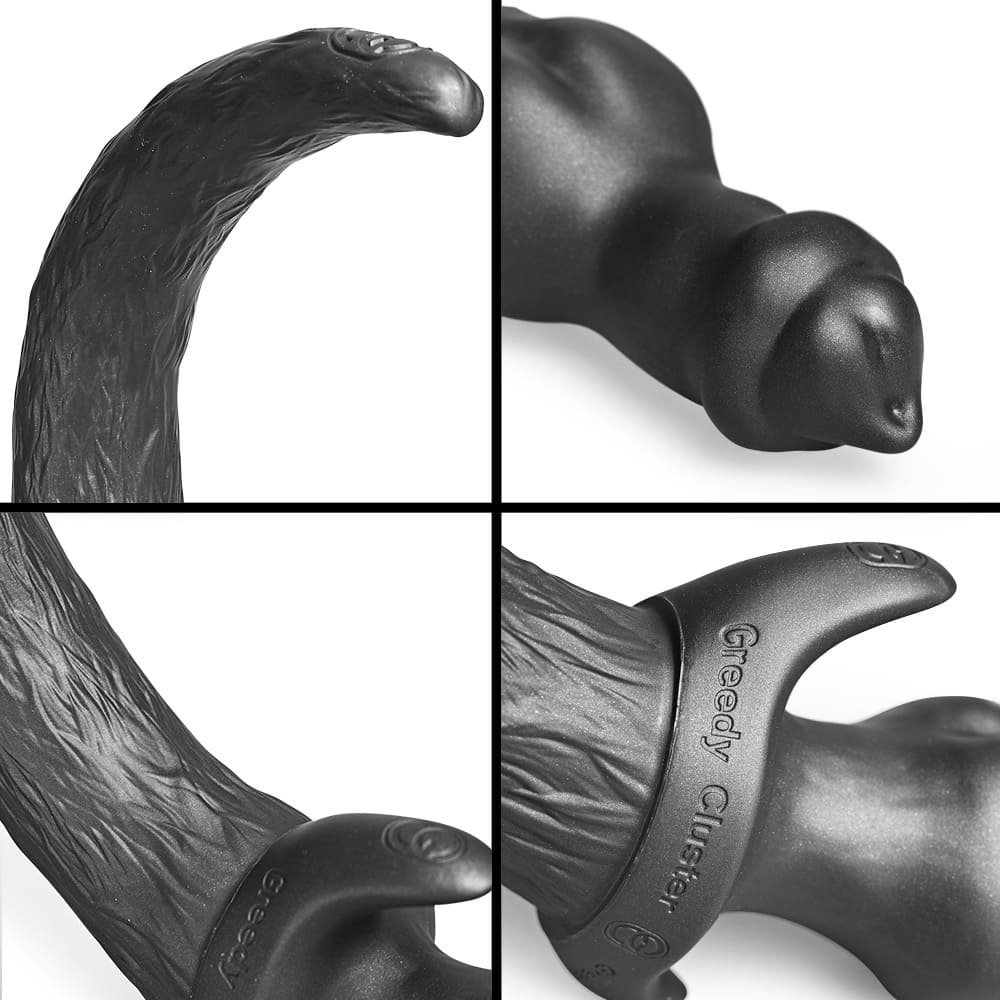 Pup Woof Tail Plug with Knot Dildo - 3 Sizes
