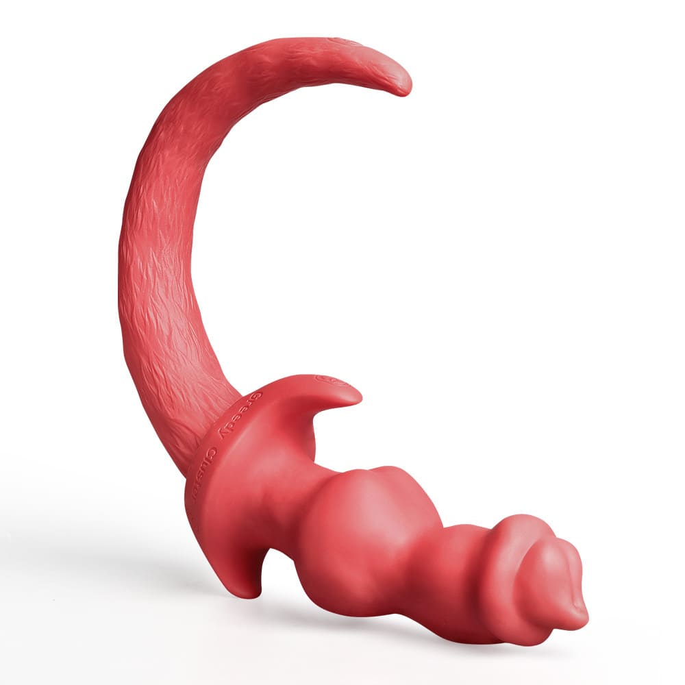 Pup Woof Tail Plug with Knot Dildo - 3 Sizes