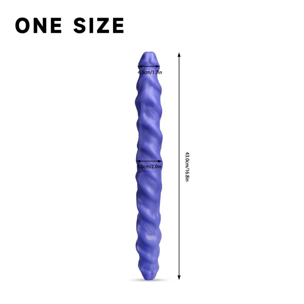 Double Ended Spiral Silicone Dildo for Couples