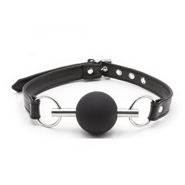 Silicone Ball Gag With Leather Straps - Xoxomoving