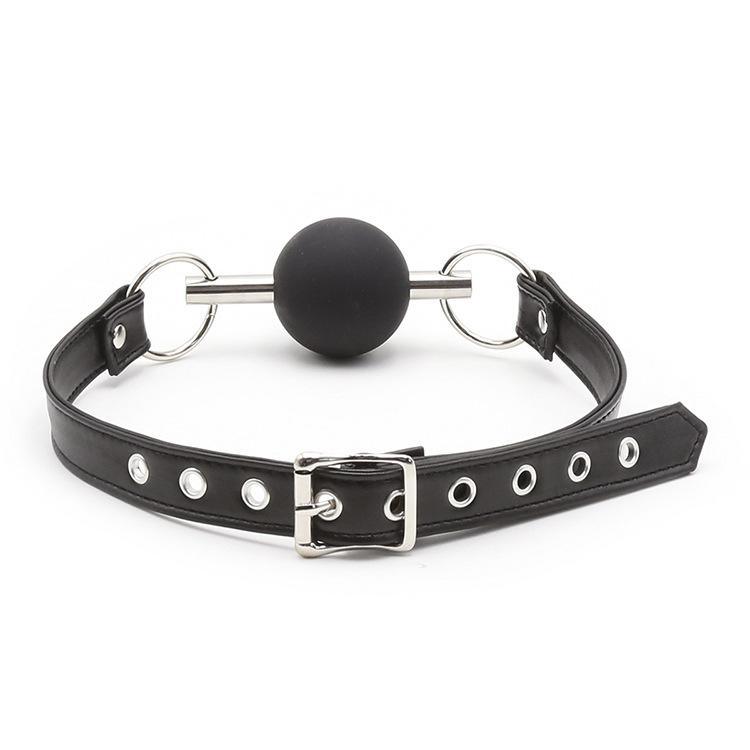 Silicone Ball Gag With Leather Straps - Xoxomoving