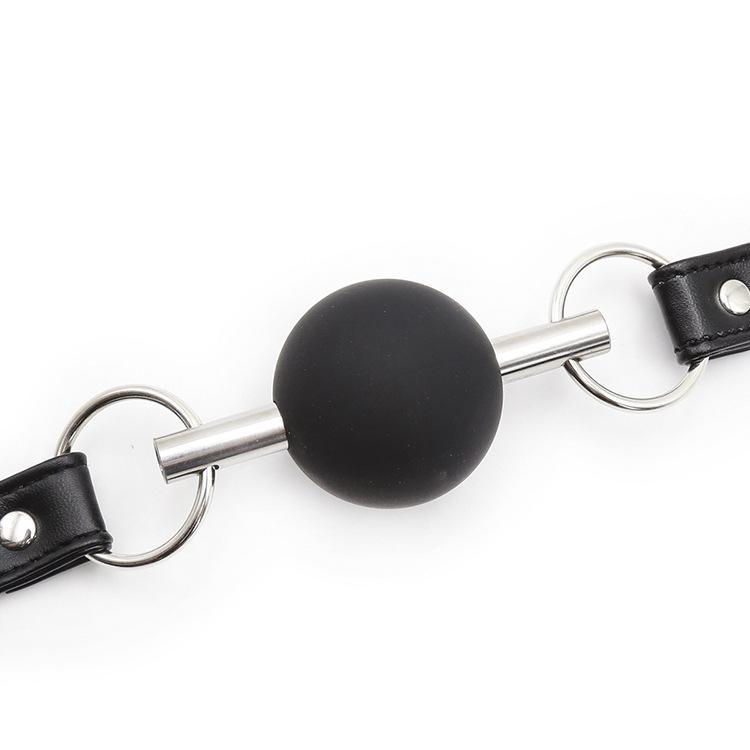 Silicone Ball Gag With Leather Straps - Xoxomoving