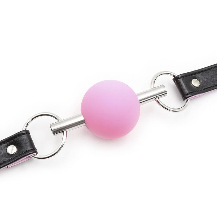 Silicone Ball Gag With Leather Straps - Xoxomoving