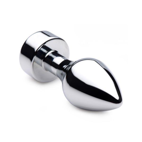 Weighted Metal Anal Plug with Gem - Medium - Xoxomoving