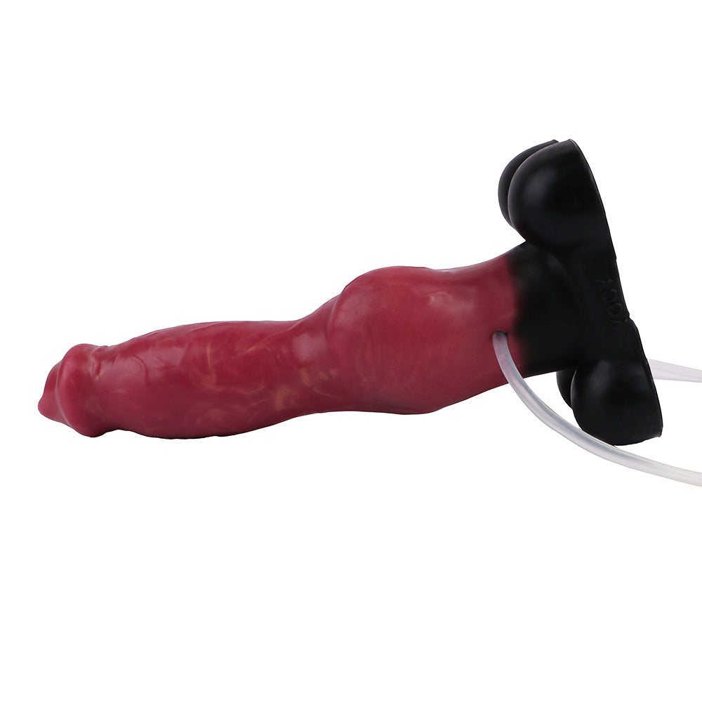 9 Inch Red Fantasy Dog Squirting Dildo Xoxomoving