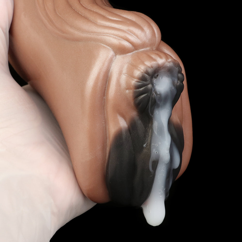 Ebony Horse Pussy Realistic Animal Sex - Silicone Pocket Masturbator Male Blowjob Stroker Xoxomoving
