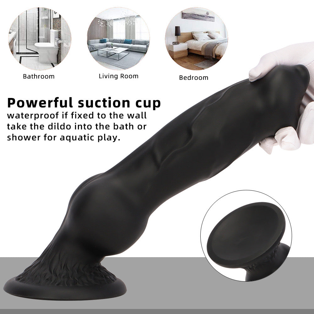 Black Giant Custom Dog 10 Inch Dildo Xoxomoving