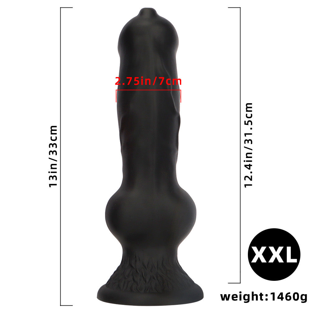Black Giant Custom Dog 10 Inch Dildo Xoxomoving