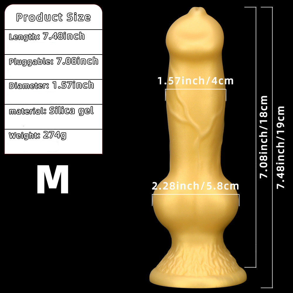 Small Yellow Dog Dildo Anal Toy Xoxomoving