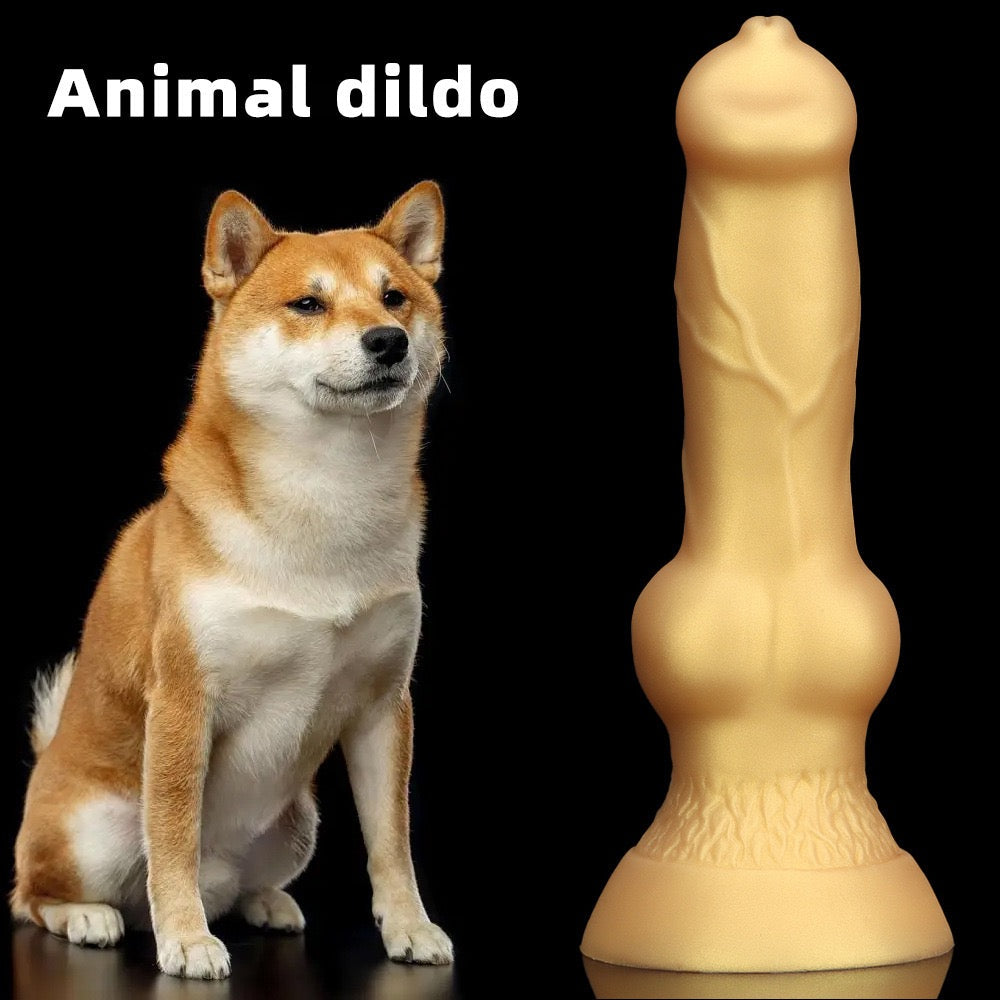 Small Yellow Dog Dildo Anal Toy Xoxomoving