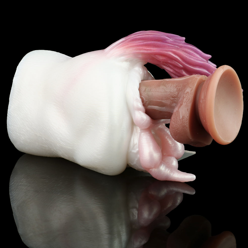 Rainbow Horse Pussy Animal Masturbator - Fantasy Pocket Masturtion Cup Penis Milk Sex Toy Xoxomoving