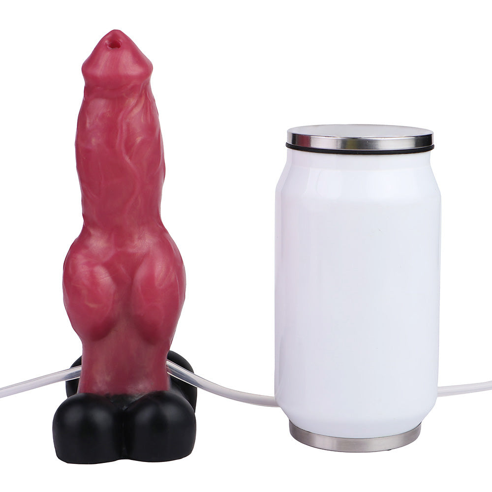 7 Inch Silicone Red Inflatable Dog Squirting Dildo Xoxomoving