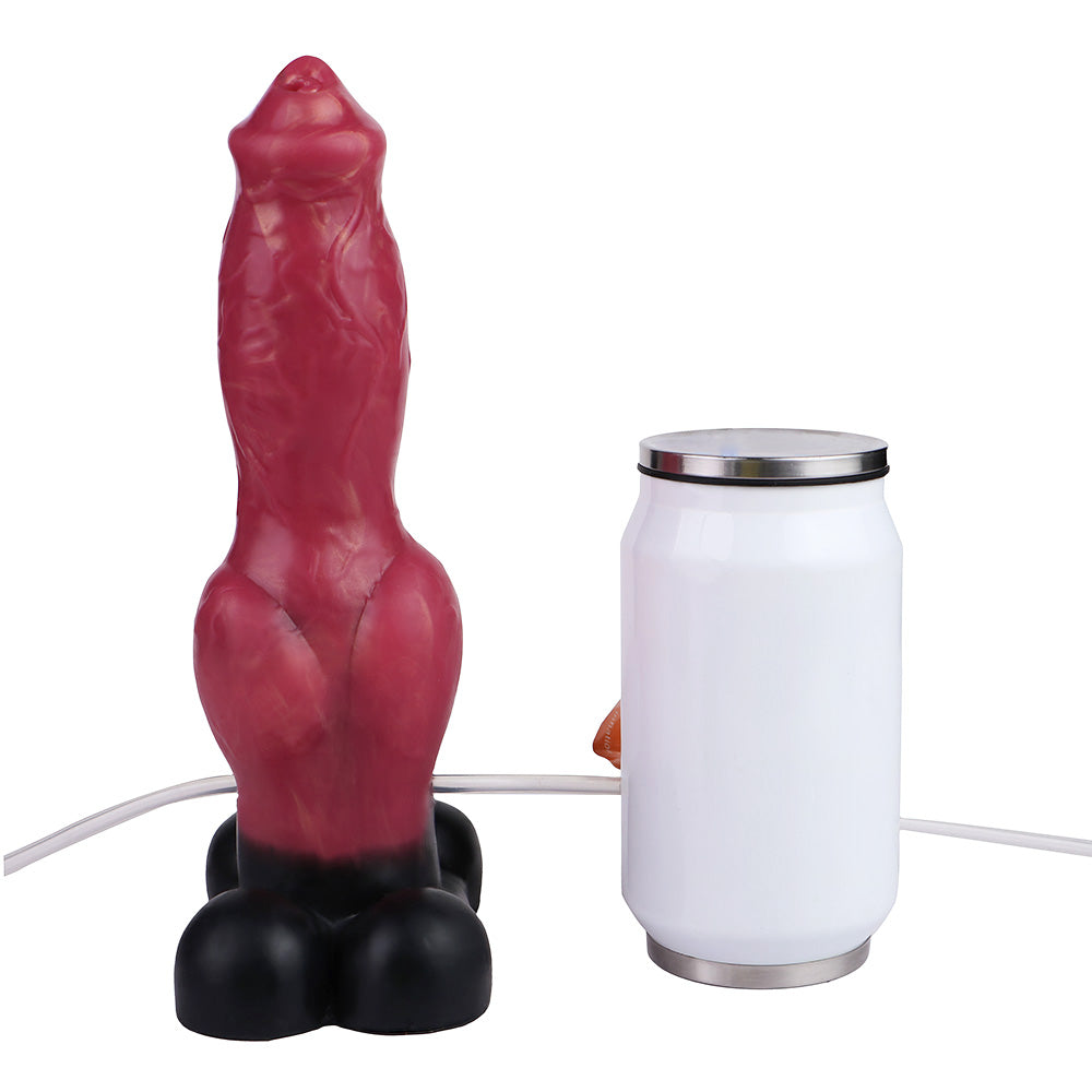 9 Inch Red Fantasy Dog Squirting Dildo Xoxomoving