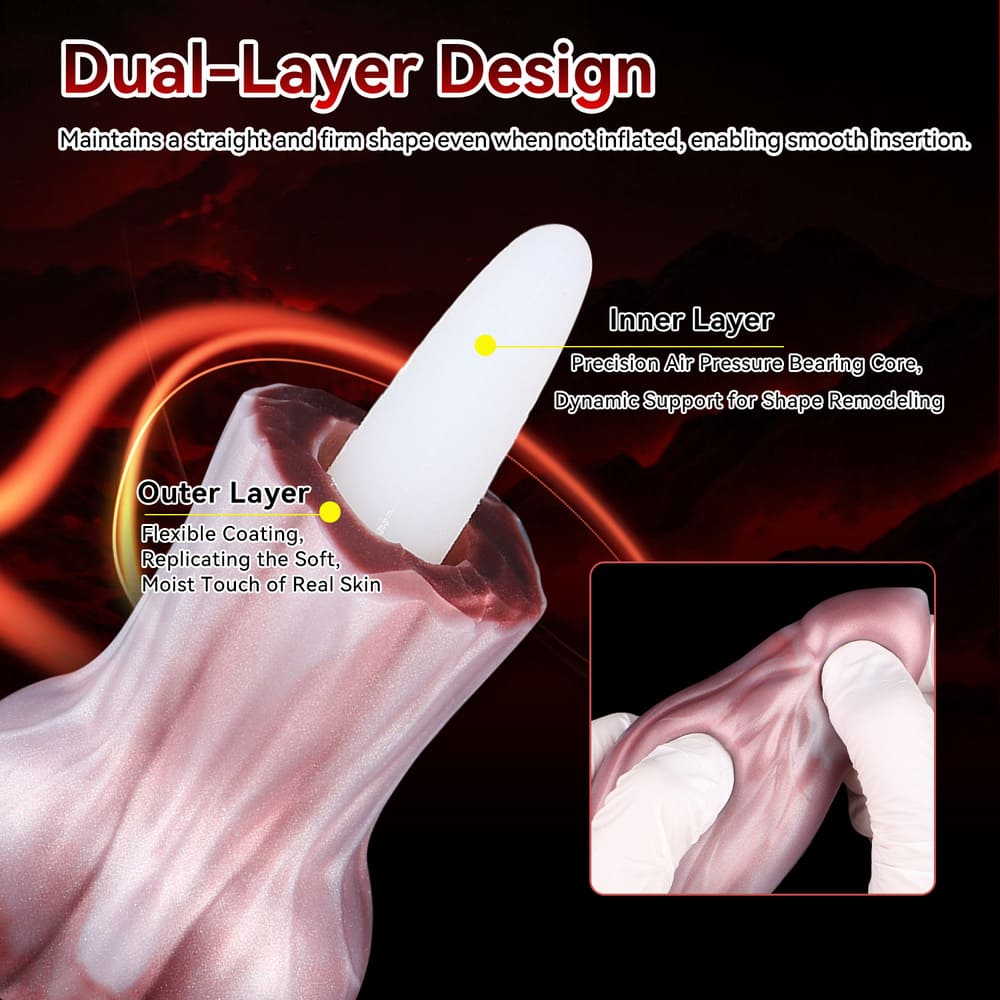 Inflatable Fantasy Dildo – Expandable Liquid Silicone Suction Cup Toy