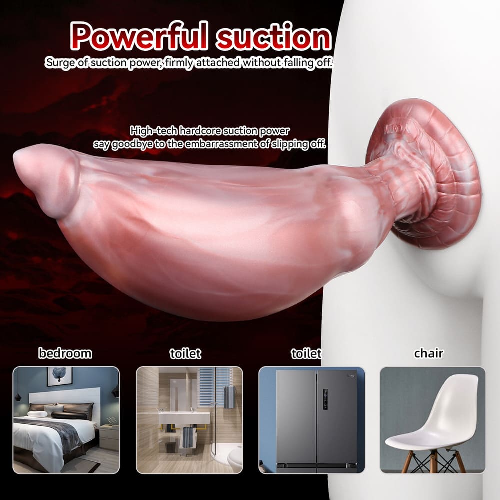 Inflatable Fantasy Dildo – Expandable Liquid Silicone Suction Cup Toy